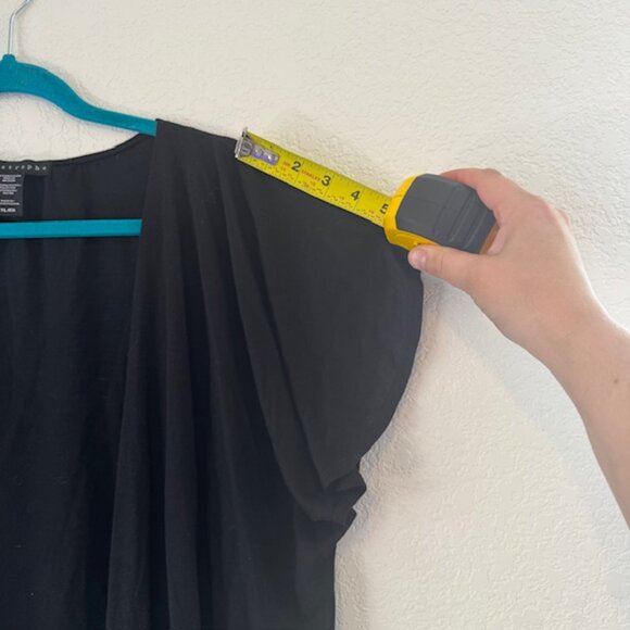 Woman's Black Apostrophe Waterfall Cardigan Sz - XL - Picture 4 of 6